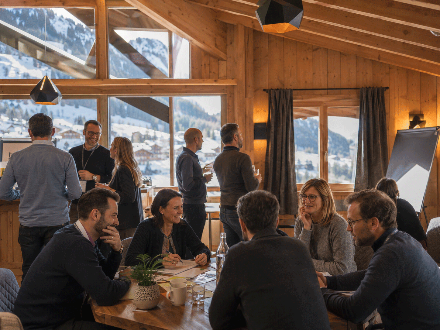 Séminaire d'entreprise dans un chalet en bois à La Clusaz